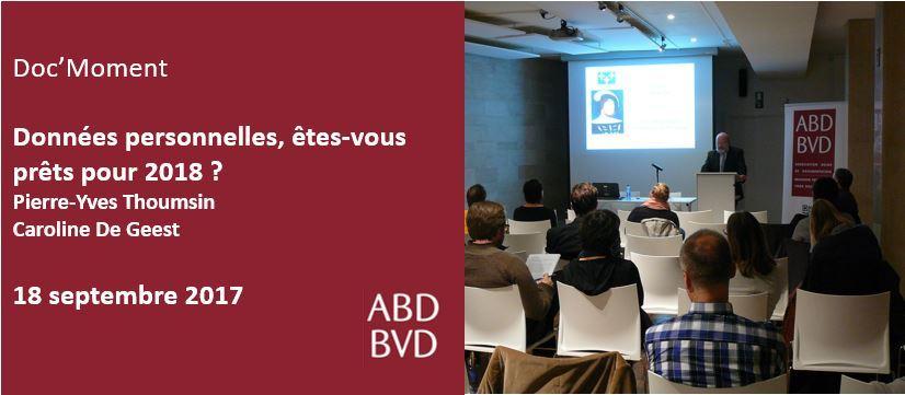 18/09/2017: Conférence sur le RGPD